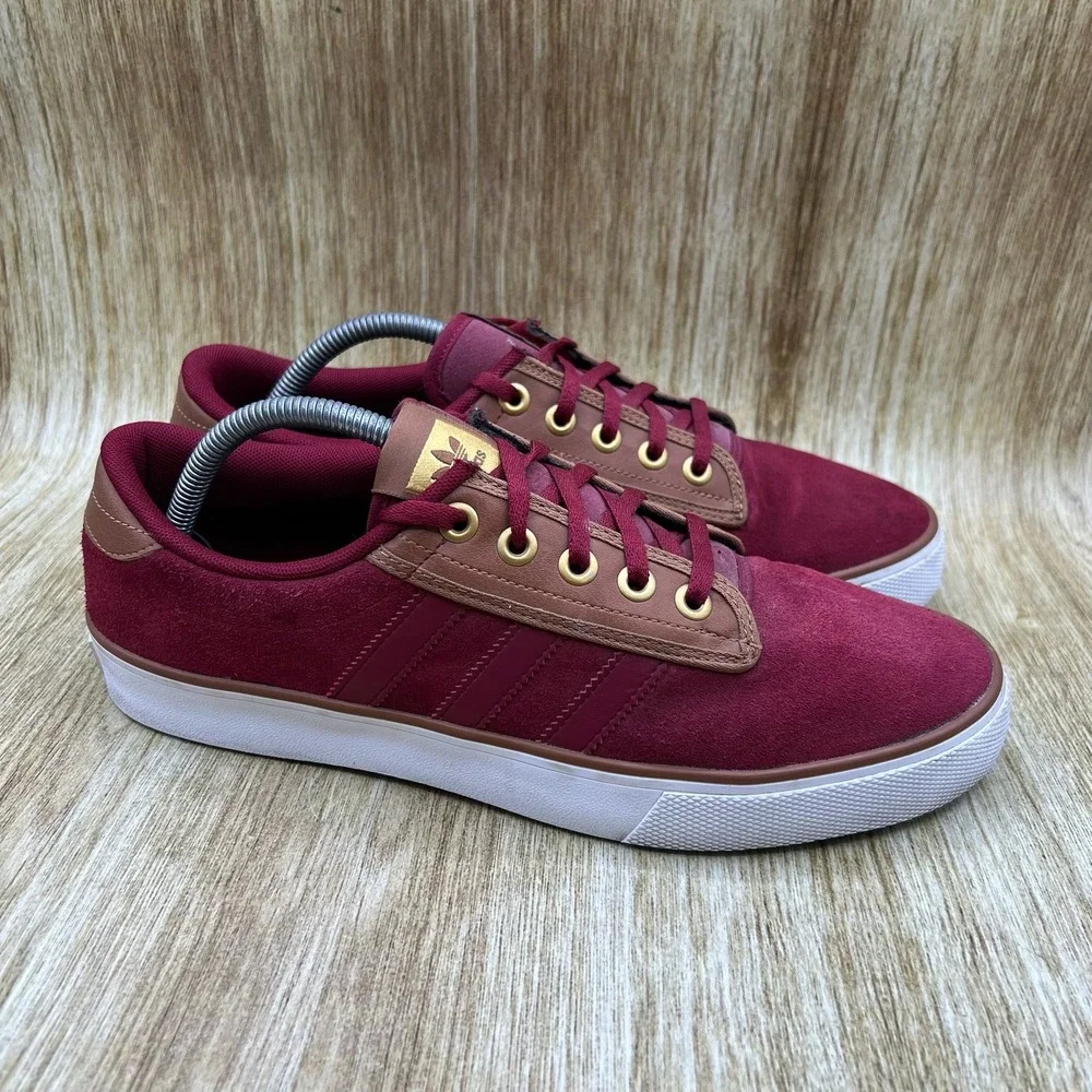 Adidas Kiel Sneakers Men's Size 10 Burgundy Brown Suede Low Skate Shoes D69240